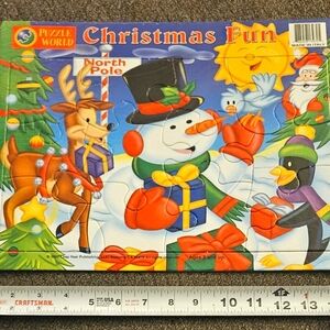 Like New Vintage Christmas Fun Snowman puzzle by Puzzle World, designed Ages 3+